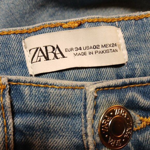 ZARA Stretch Raw Hem/Kick Out Hem Jeans - Picture 5 of 9